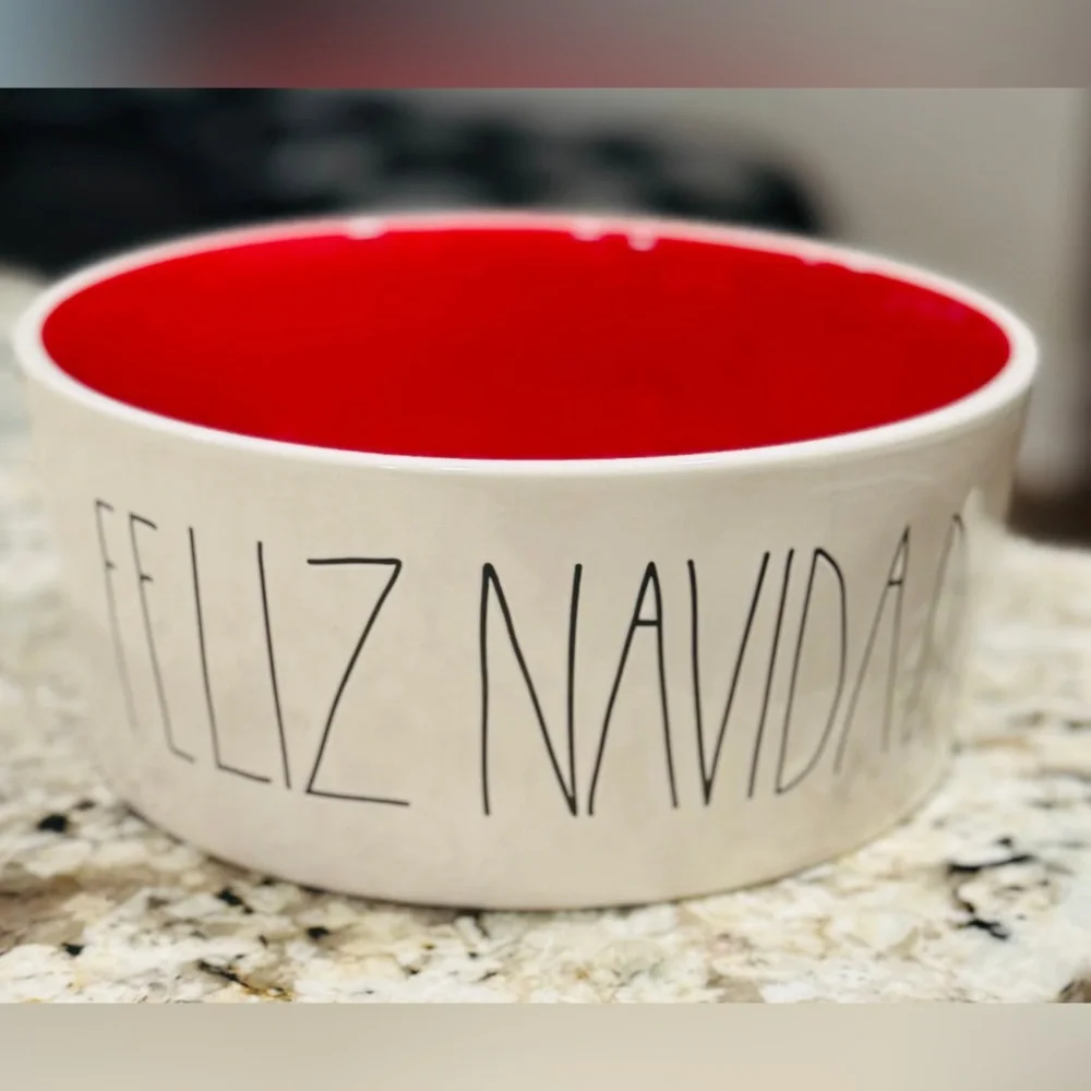 RAE DUNN Feliz Navidad Red White 8